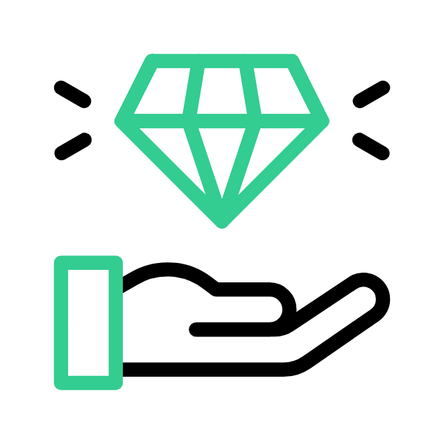 Icono animado de visión empresarial